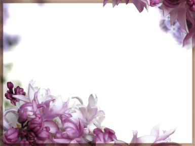 Цветы. Рамка, фотоэффект: Цветочная рамка. Красивые, фиолетовые цветы.